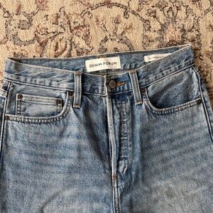 Aritzia Denim Forum Washed Light Blue High-Rise Jeans